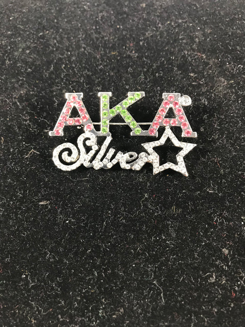 AKA Silver Star Pin