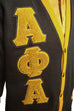 Alpha Black and Old Gold Cardigan Sweater