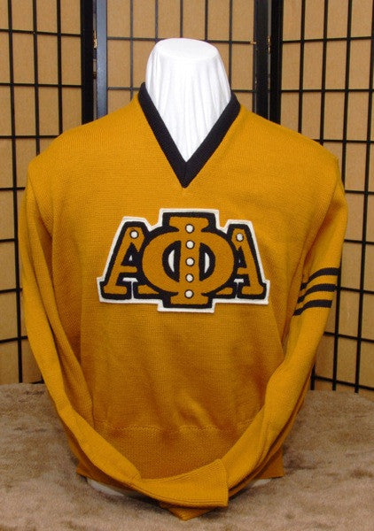 Alpha Phi Alpha Old Gold V-Neck Sweater