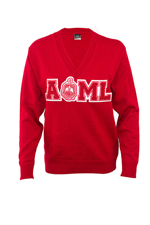 Delta All of My Love Red V-neck Sweater